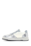 Women's Silver Leather Sneaker | Derimod