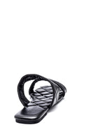 Kadın Siyah Kapitone Düz Terlik | Derimod