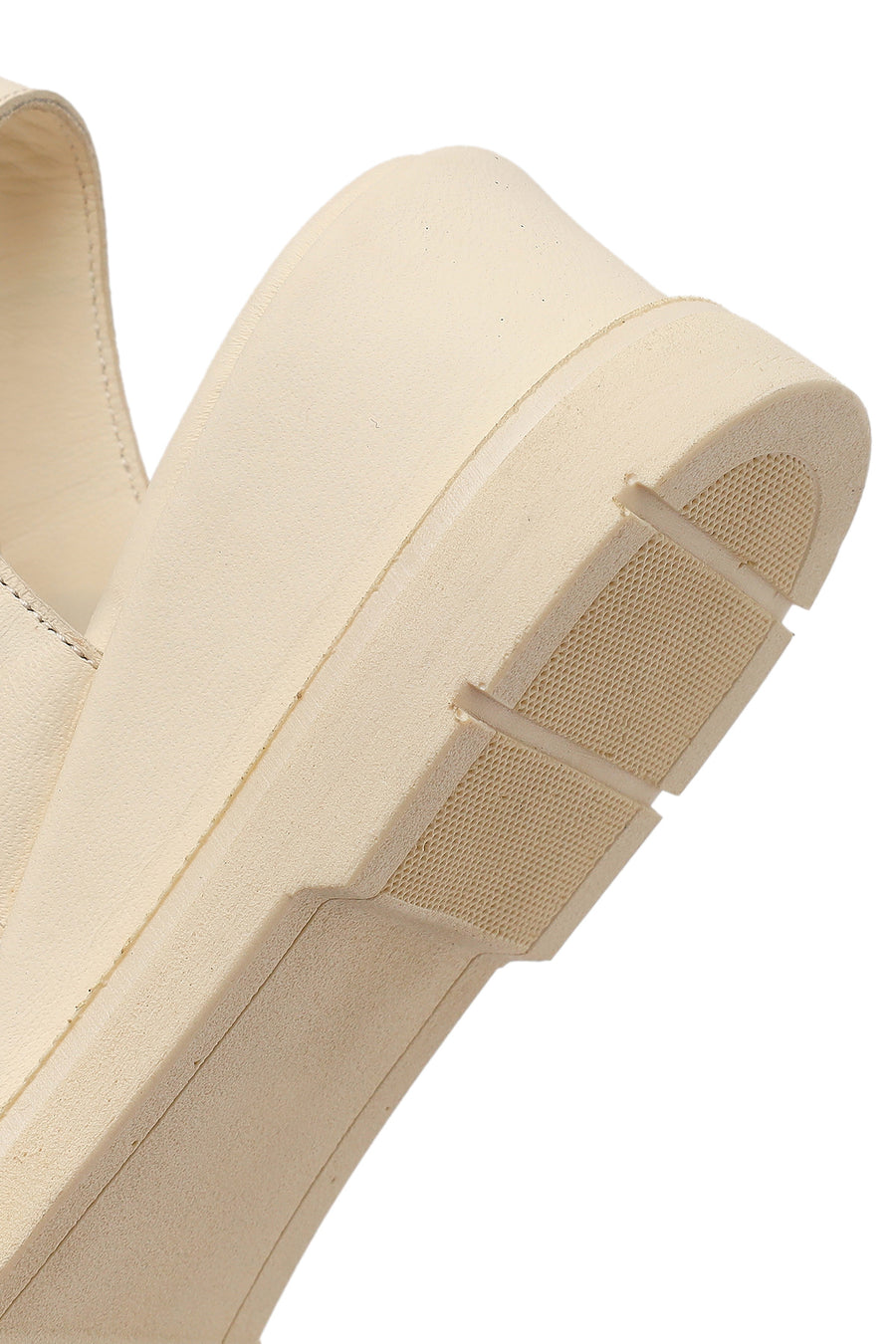 Woman Cream Ankle-Buckle Wedge Leather Sandals