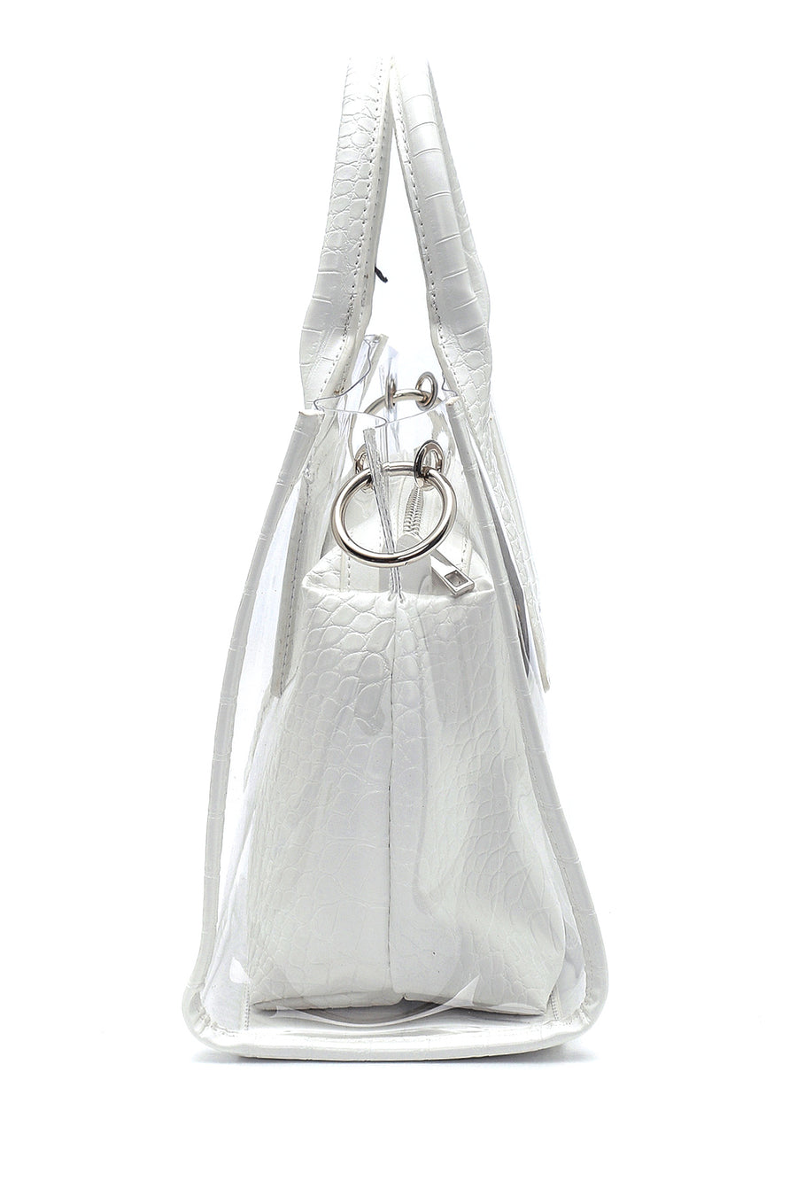 Women's Transparent Crocodile Patterned Shoulder Bag