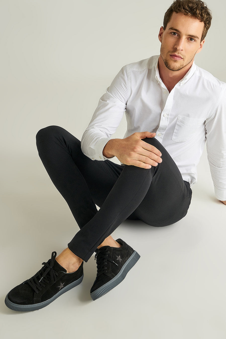 Star Patterned Men's Suede Shoes