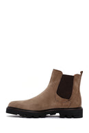 Men's Brown Casual Suede Leather Chelsea Boots | Derimod