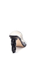 Women's Black Transparent Heeled Slippers | Derimod