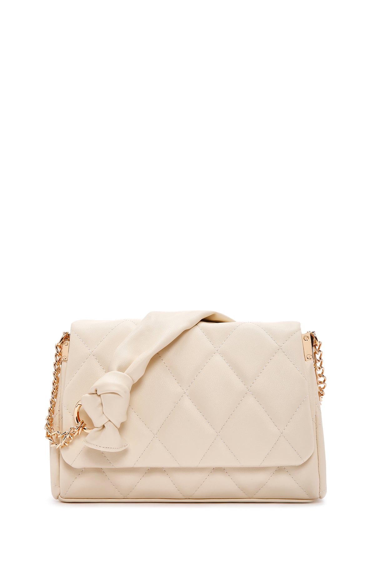 Women's Cream Quilted Shoulder Bag 24SBD2815KP | Derimod