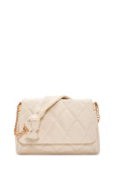 Women's Cream Quilted Shoulder Bag | Derimod