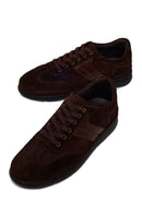 Erkek Kahverengi Bağcıklı Süet Deri Sneaker | Derimod