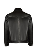 Nomad Male Black Oversize Leather Jacket | Derimod