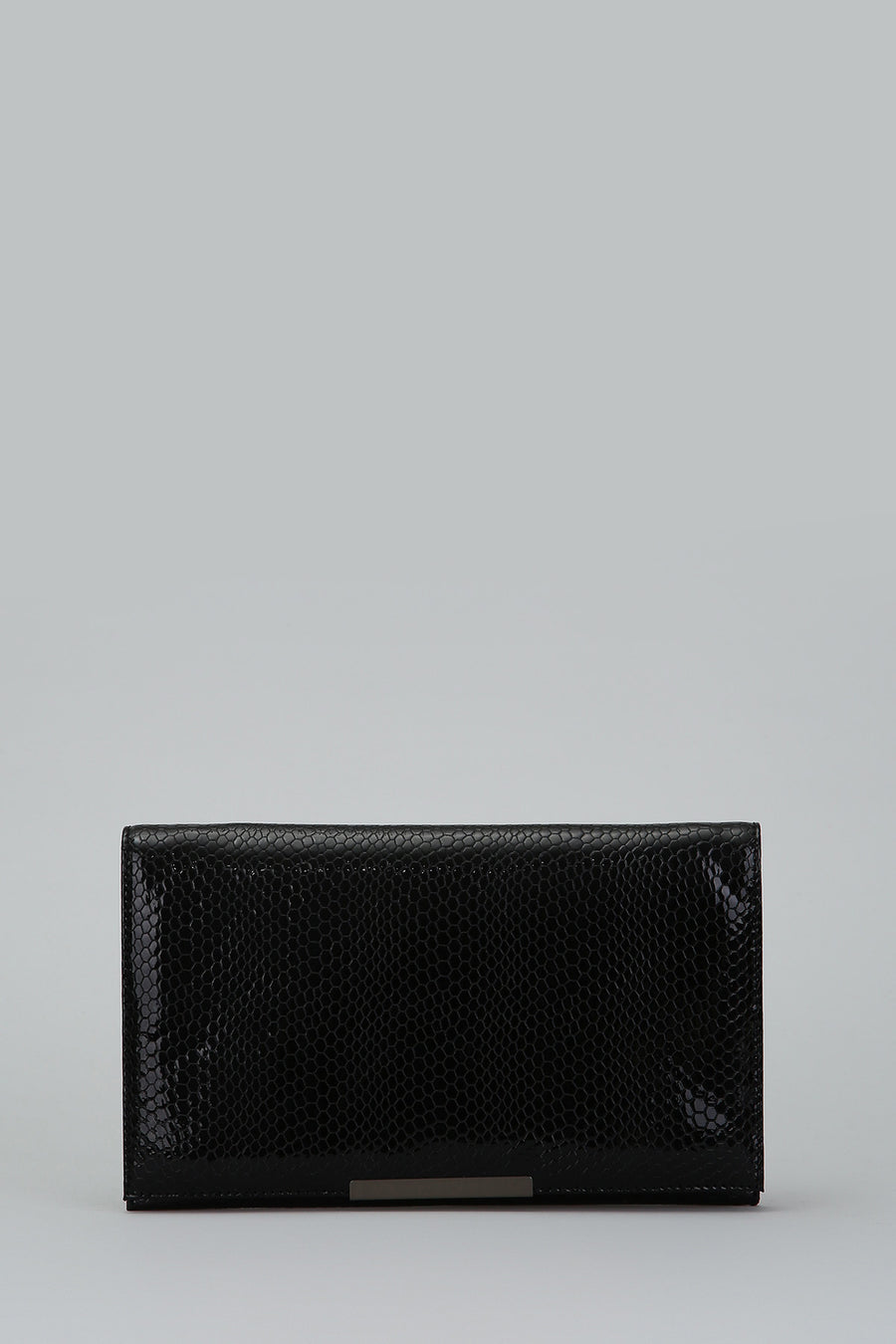 Snake Patterned Women's Black Leather Portfolio 18SBD290140 | Derimod