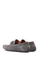 Men's Gray Suede Leather Casual Loafer | Derimod