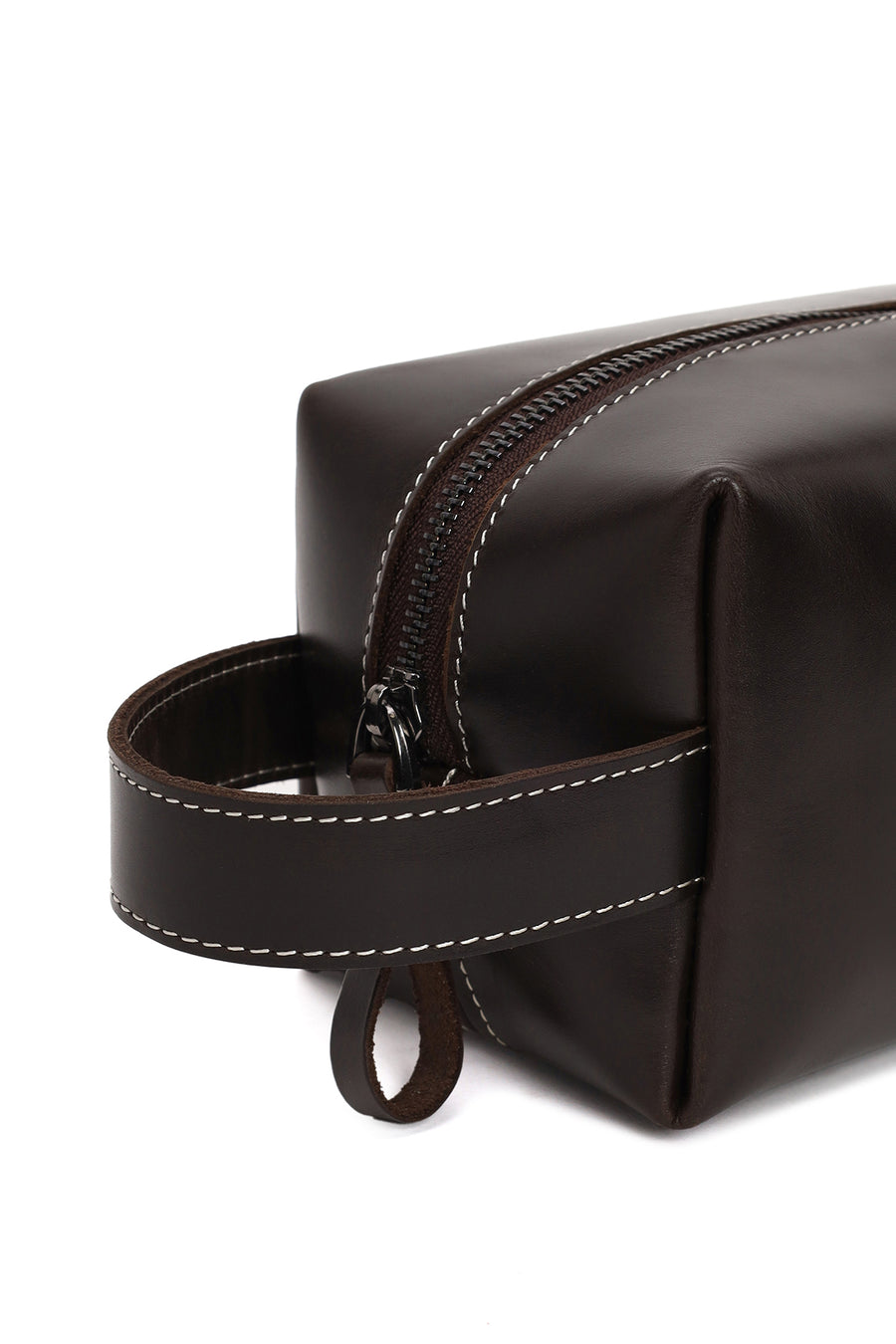 Male Dark Brown Leather Handbag