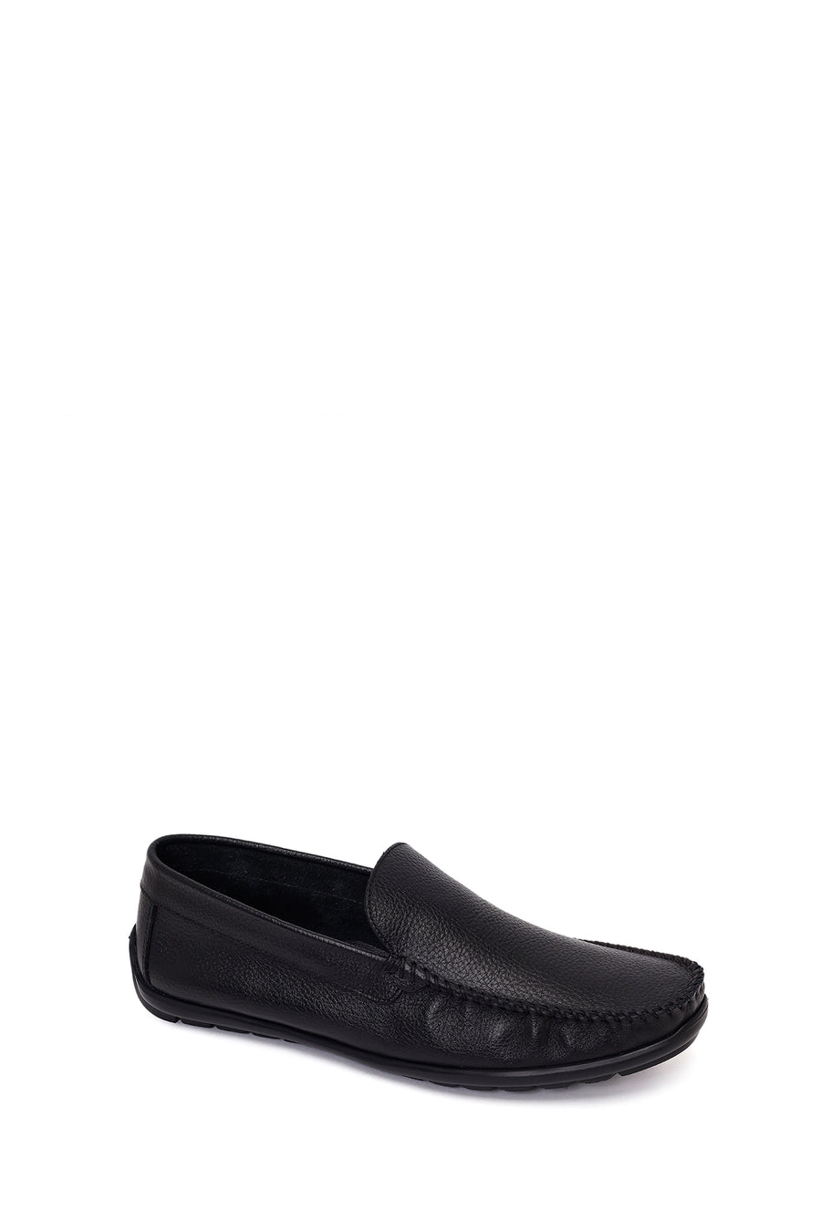 Male Black Leather Loafer