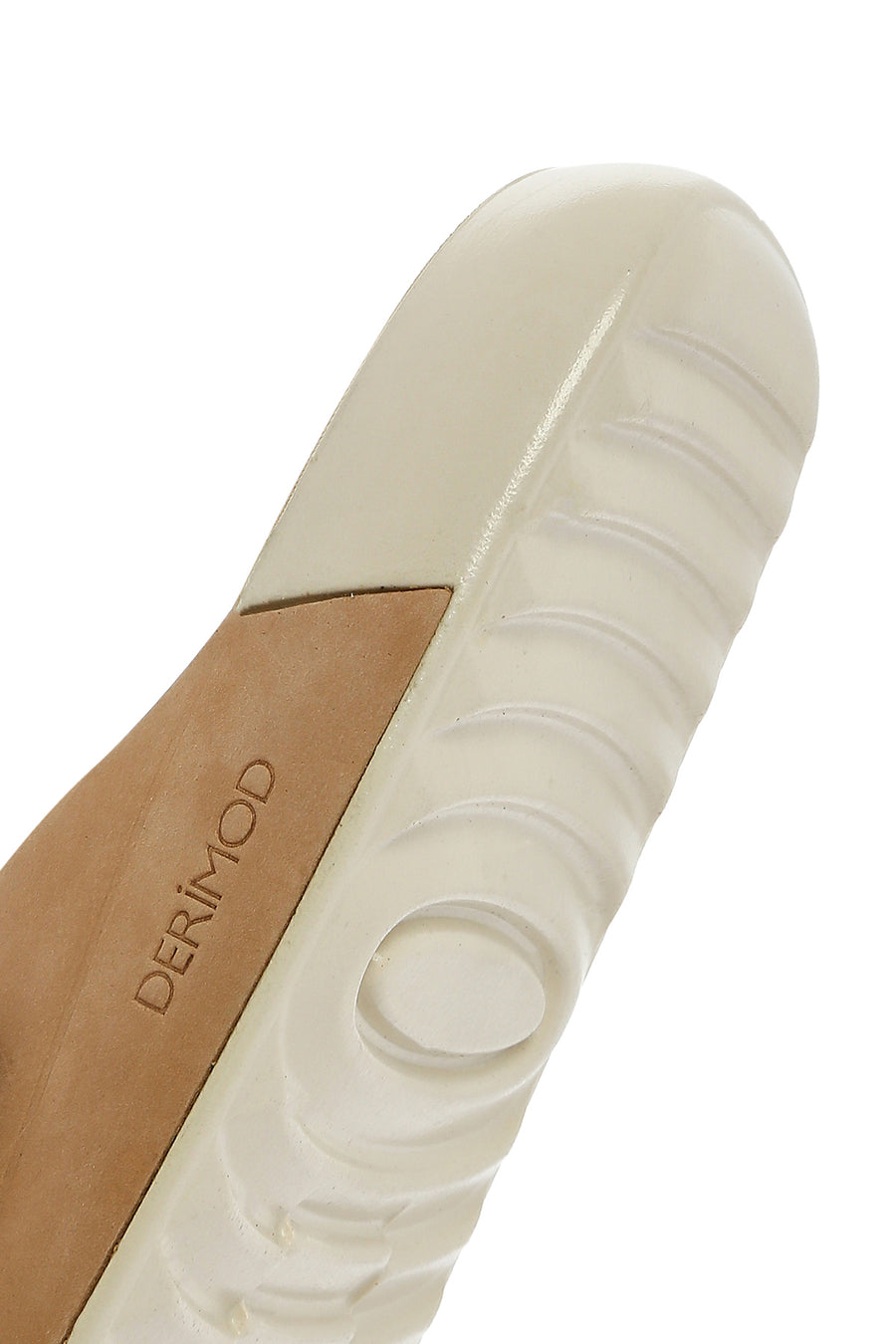 Women's Beige Nubuck Leather Comfort Slippers