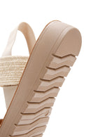 Kadın Bej Bilekten Lastikli Sandalet | Derimod