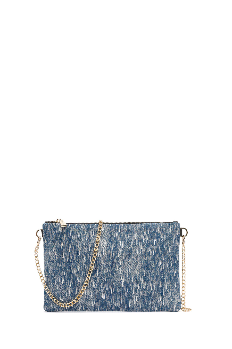 Women's Blue Long Chain Strap Jean Fabric Clutch Bag 24SBD22106F | Derimod