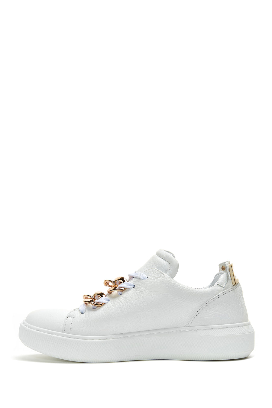 Women's Leather Buckle Detailed Sneaker