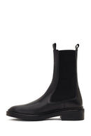 Woman Black Leather Chelsea Boots | Derimod