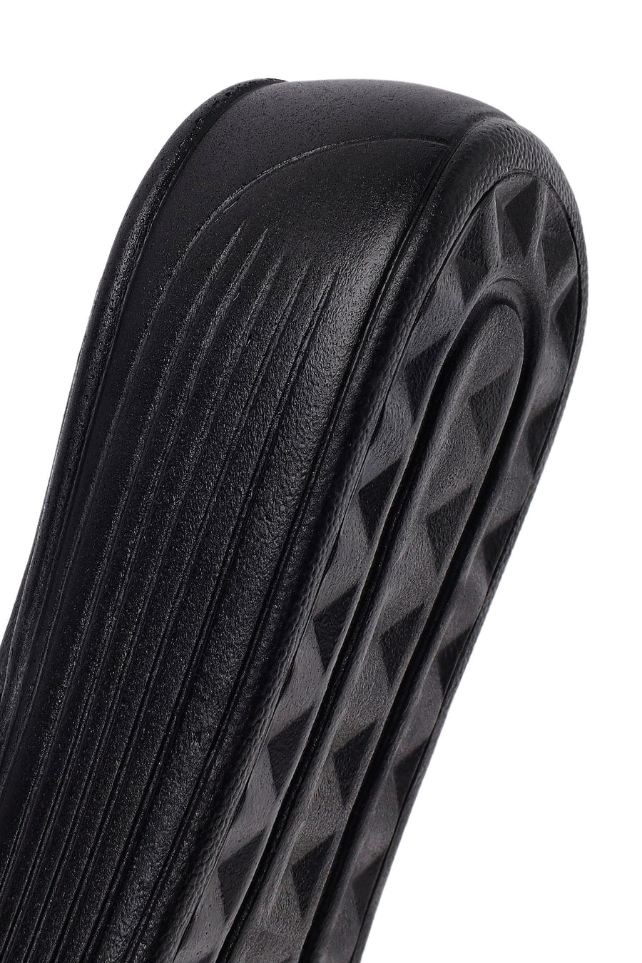 Woman Black Thick-Soled Leather Slipper