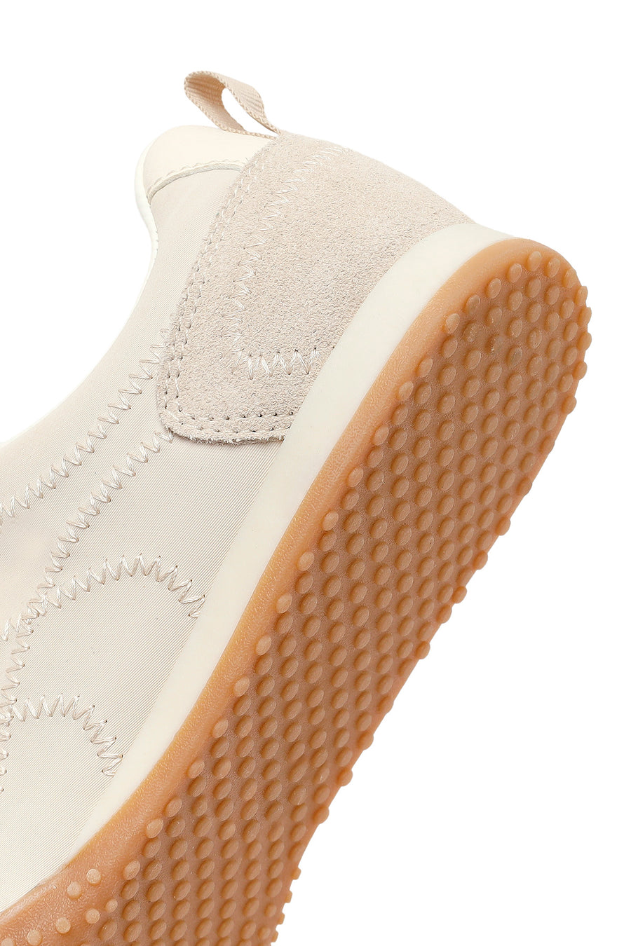 Women's Cream Lace-Up Leather Sneakers