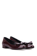 Women's Bow Patent Leather Ballerinas | Derimod