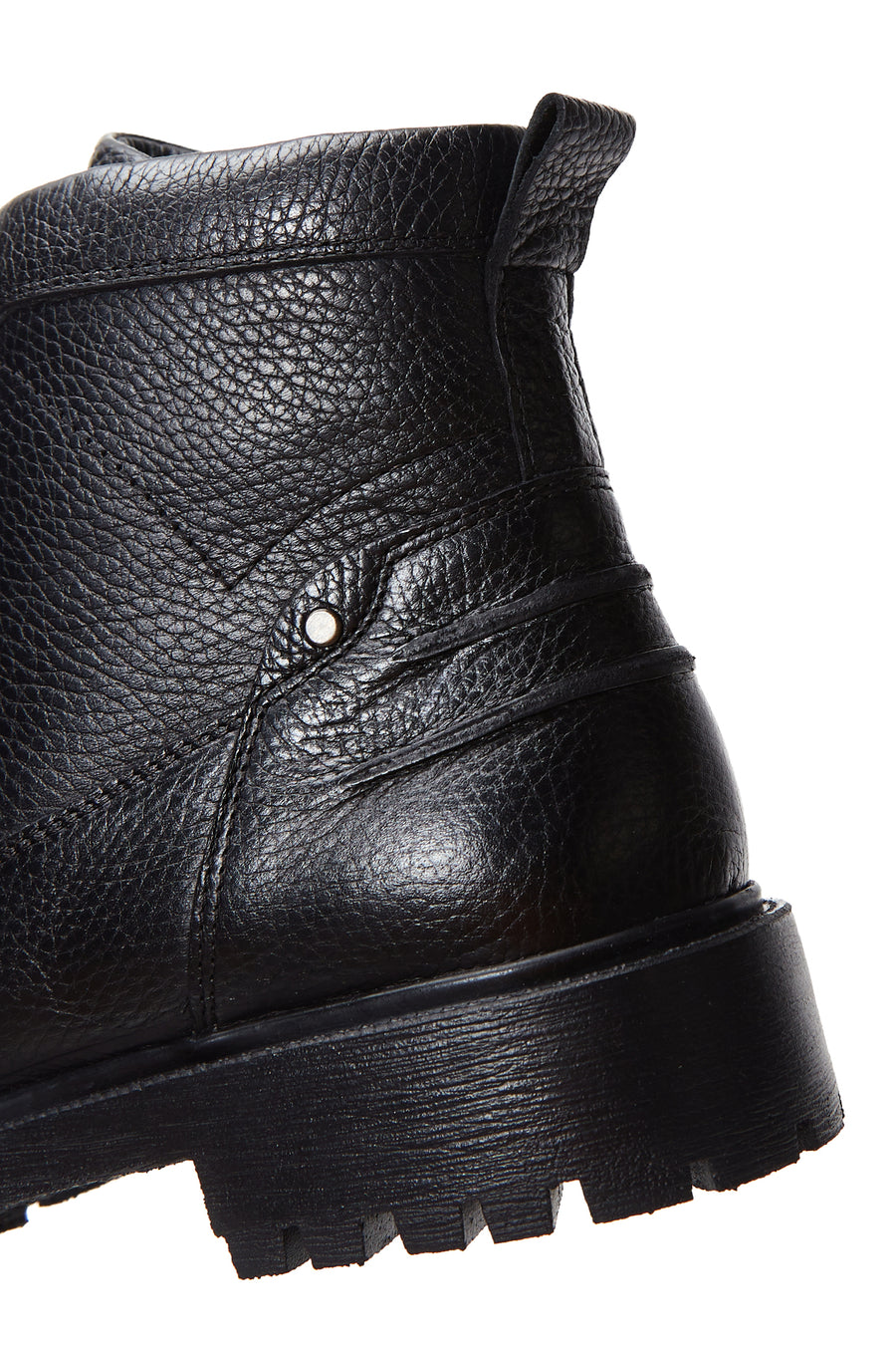 Men's Black Leather Boots Flat Boots