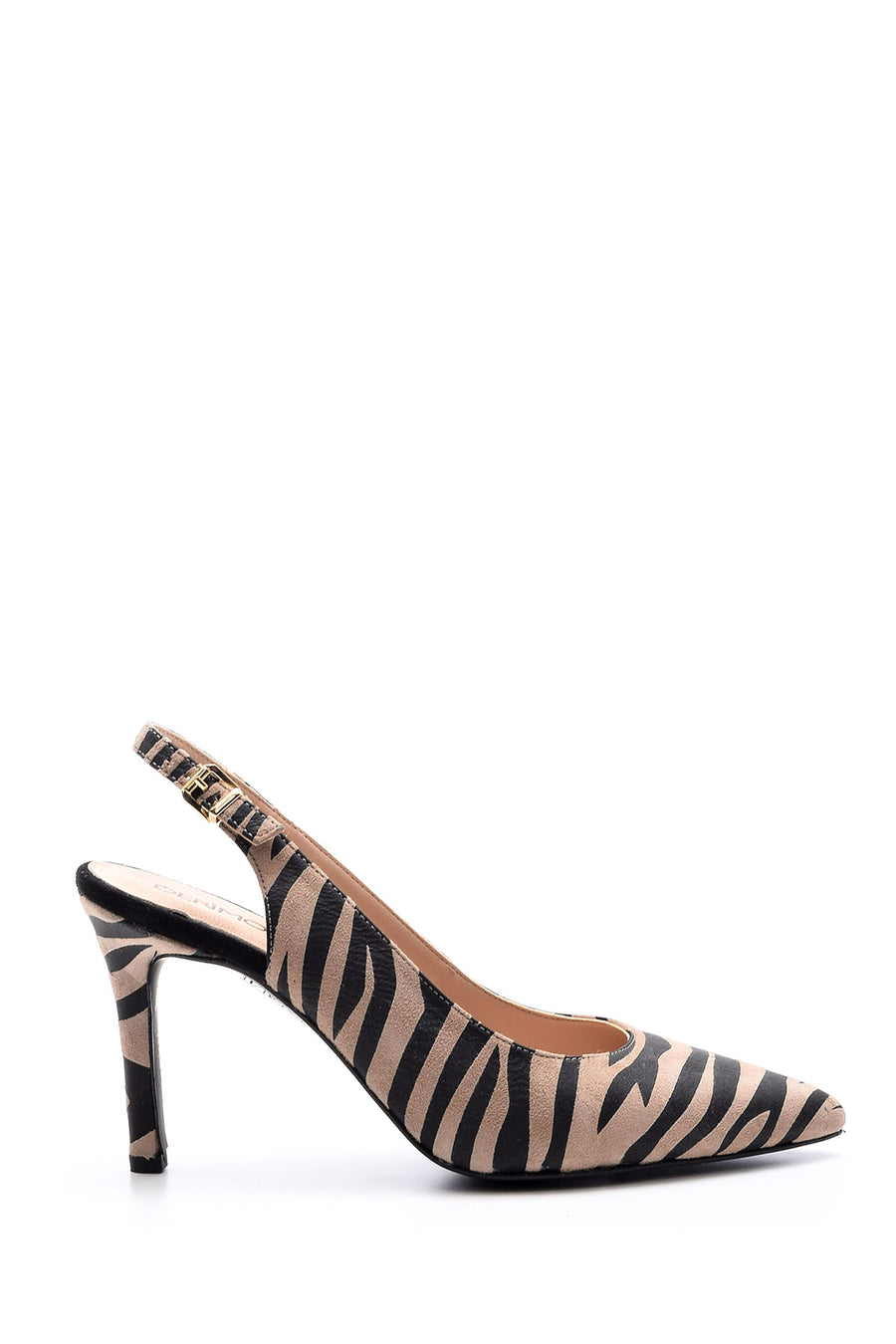 Women's Zebra Pattern Heeled Shoes 19SFD141110 | Derimod