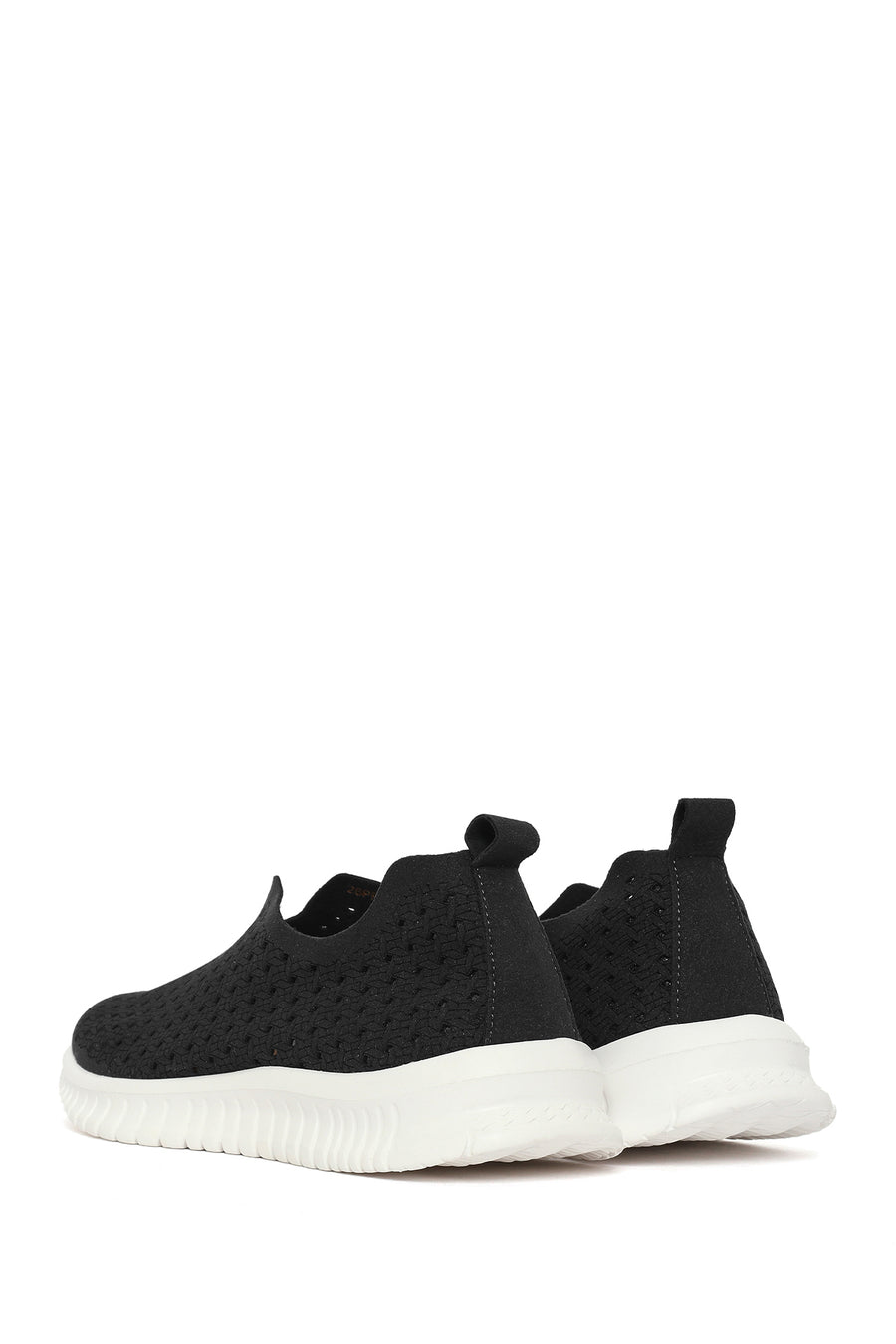 Woman Navy Patterned Suede Comfort Shoes