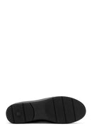 Woman Black Leather Comfort Shoes | Derimod