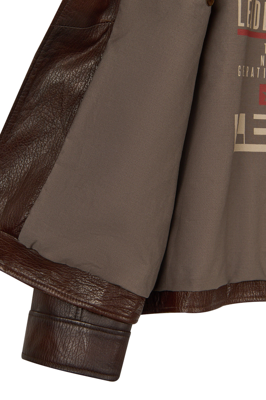 Carter Male Brown Double-breasted Collar Leather Jacket