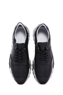 Men's Black Leather Sneaker | Derimod