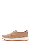 Women's Beige Leather Comfort Shoes | Derimod