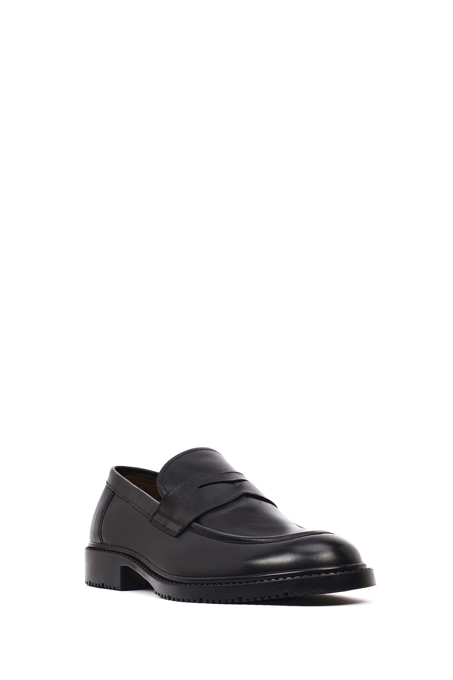 Erkek Siyah Deri Casual Loafer