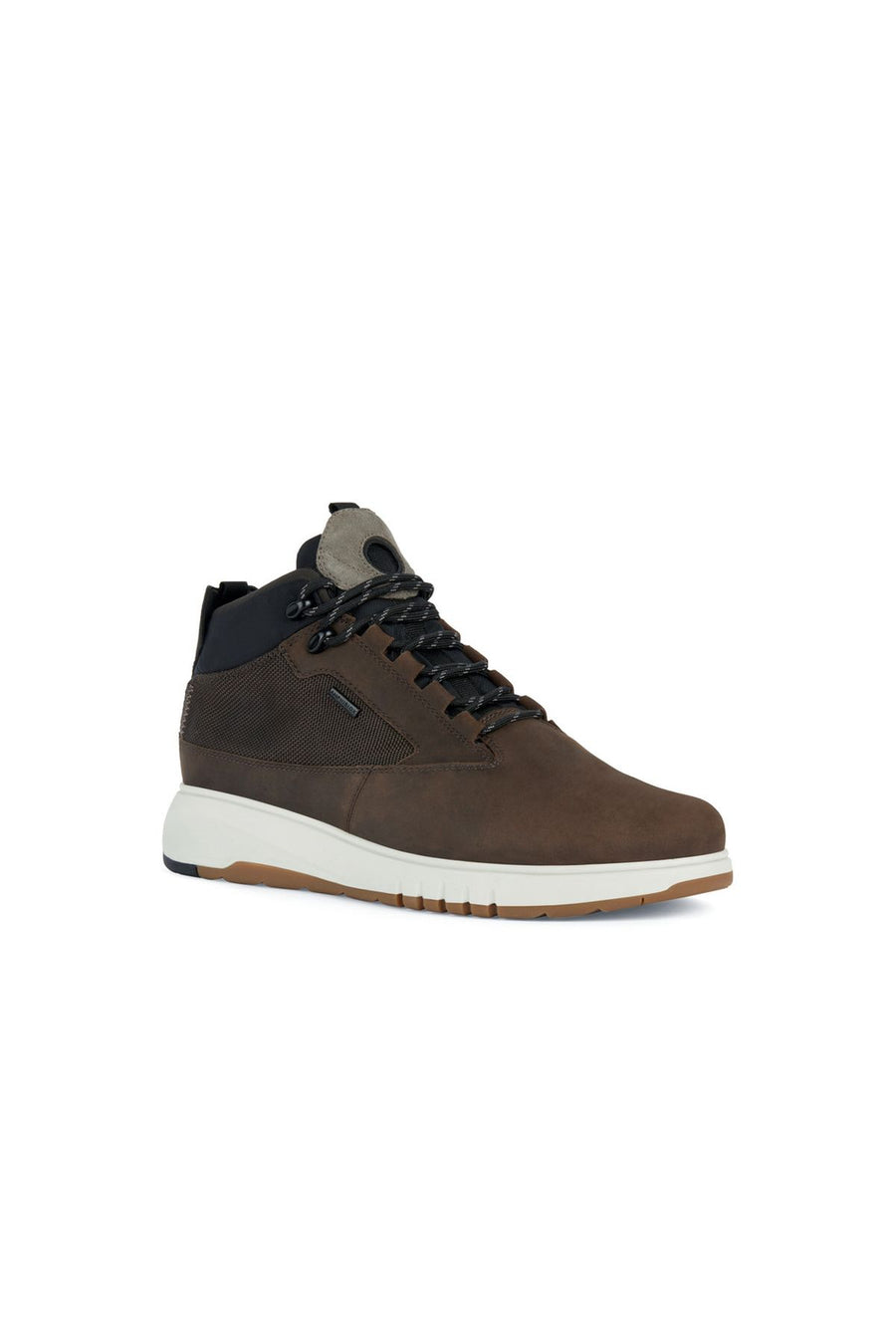 Geox Men's Brown Aerantis Lace-Up Nubuck Leather Boots