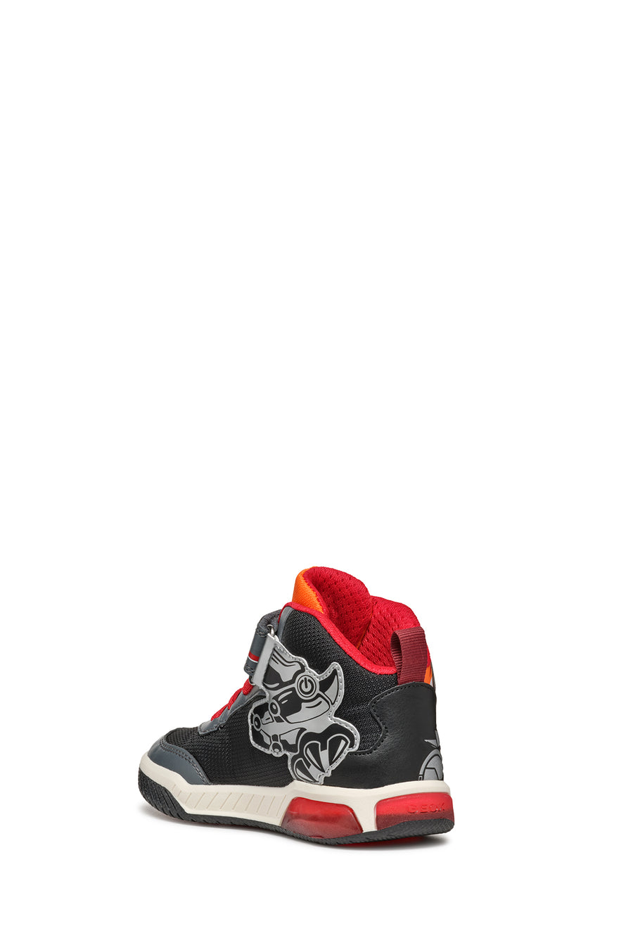 Geox Boy Gray J Cow Boy Banded Ankle Sneakers