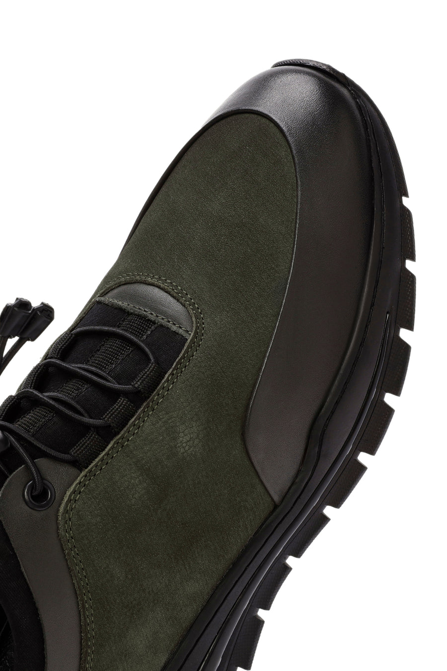 Erkek Yeşil Bağcıklı Nubuk Deri Casual Sneaker