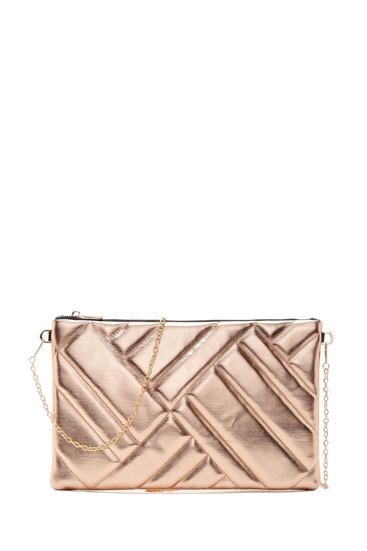 Women's Rose Gold Metallic Clutch Bag 23SBD221732 | Derimod