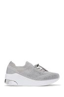 Women's Gray Stone Thick Soled Sneaker | Derimod