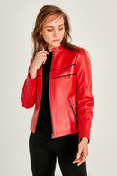 Iris Women's Leather Jacket | Derimod