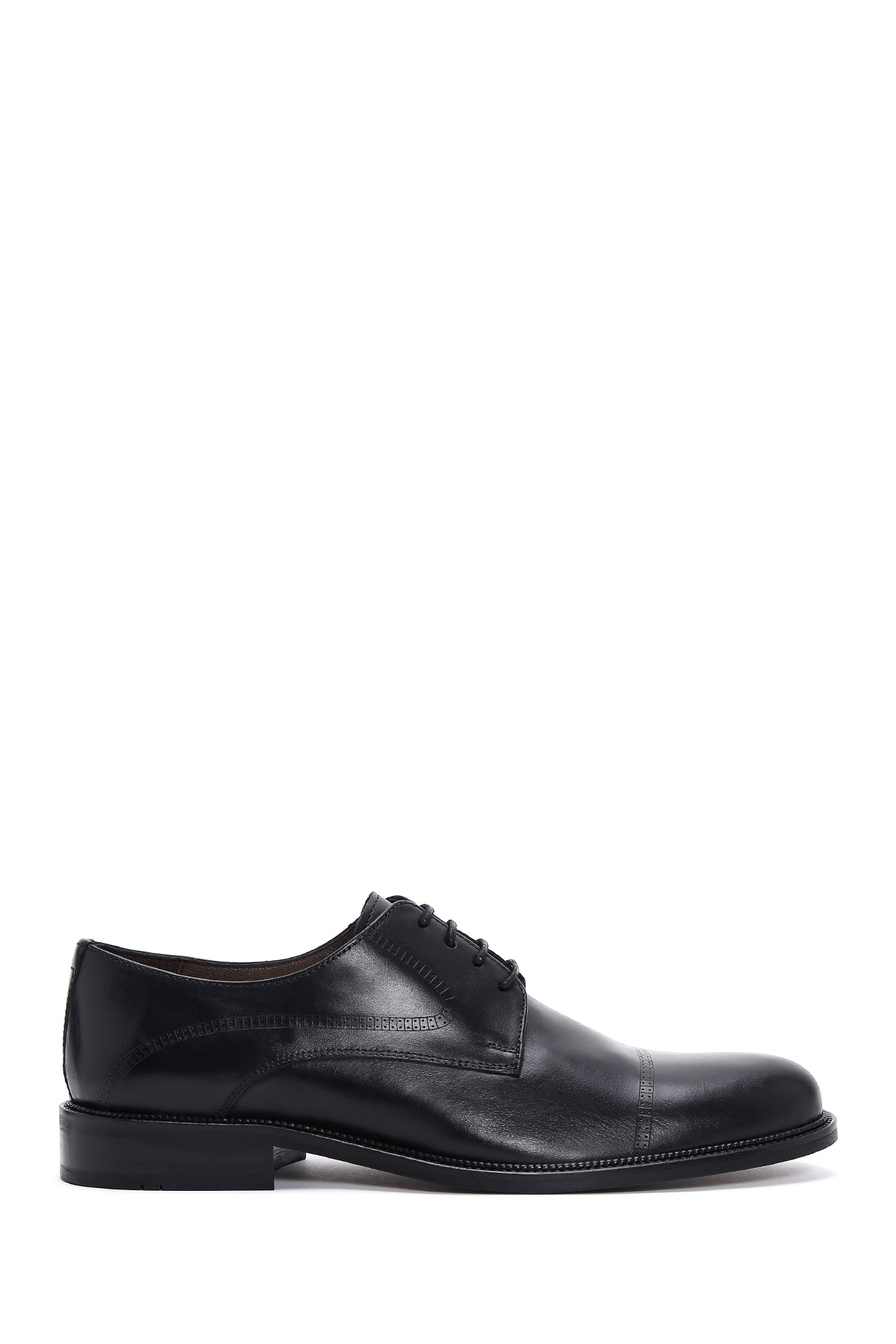 Erkek Siyah Bağcıklı Deri Klasik Ayakkabı 24SFD600018 | Derimod