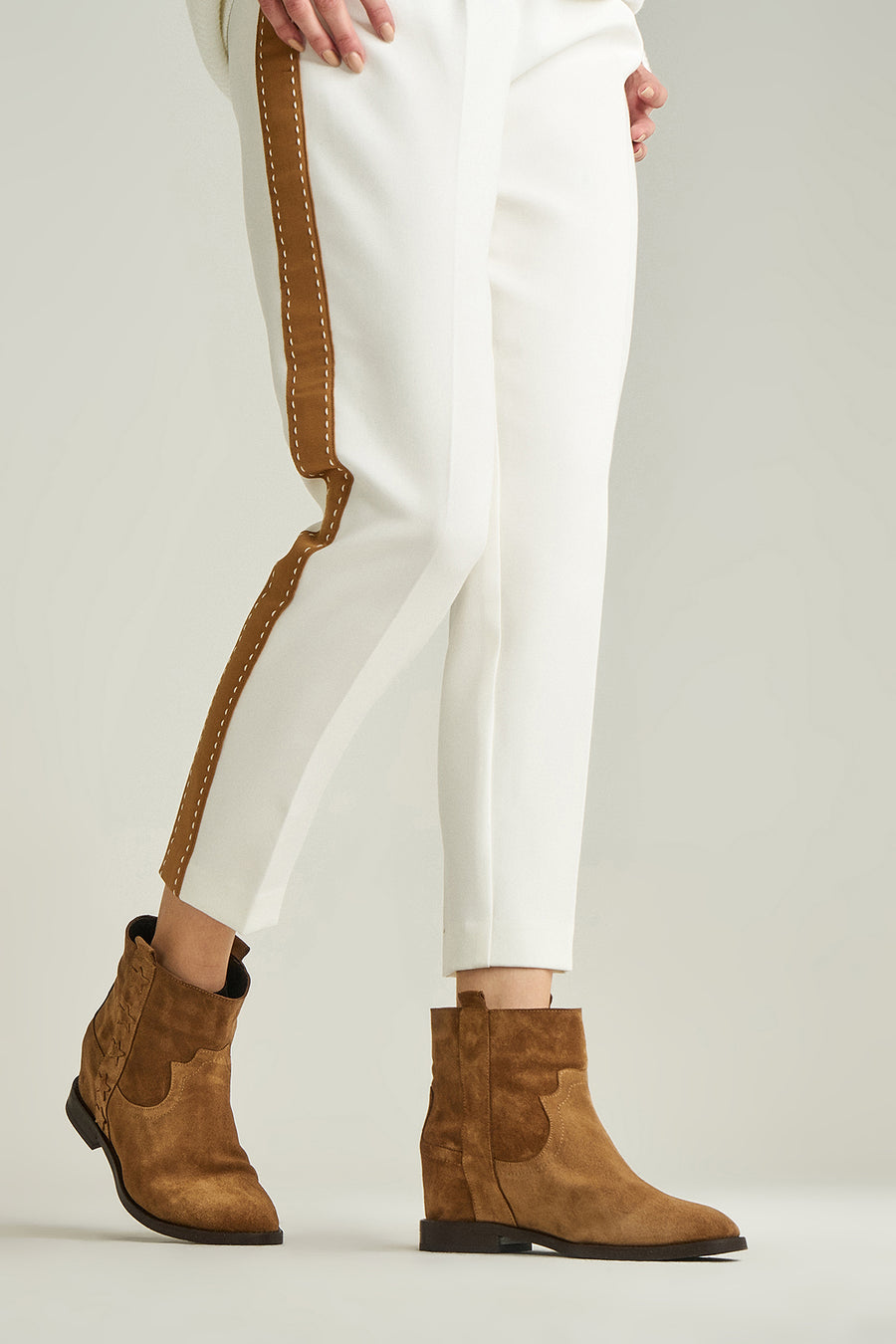 Wedge Heeled Women's Suede Boots