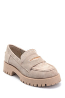 Women's Suede Leather Thick Soled Loafer | Derimod