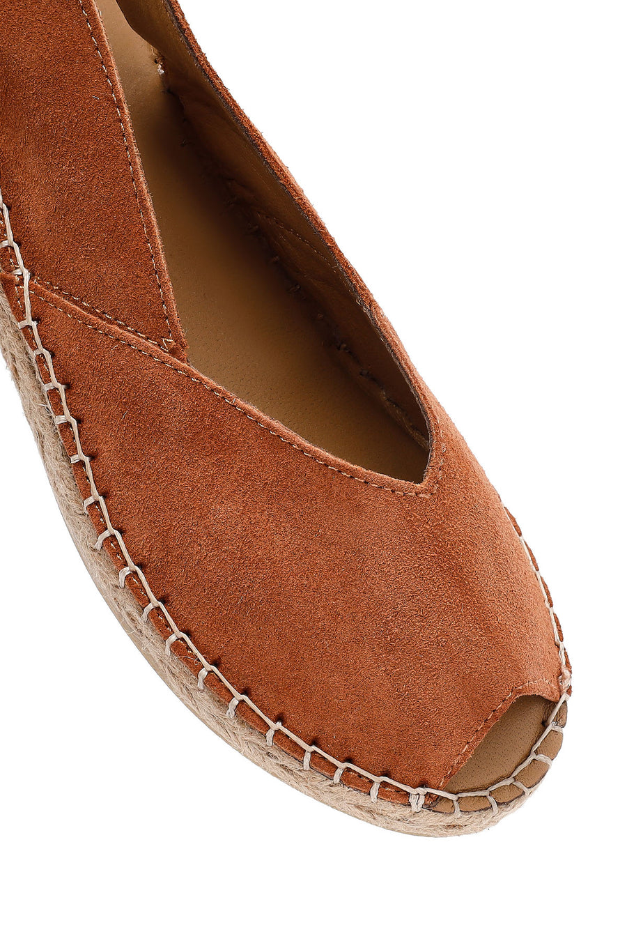 Kadın Turuncu Süet Espadril Sandalet