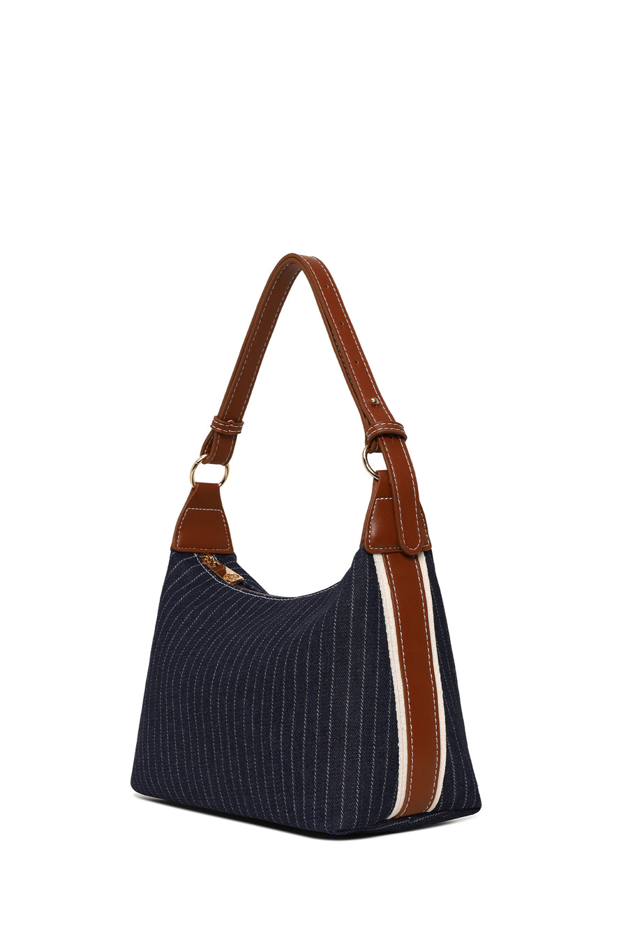 Woman Blue Jean Long-Strap Shoulder Bag