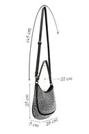 Kadın Siyah Taşlı Omuz Çantası | Derimod