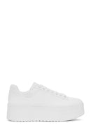 Women's White Thick Soled Sneaker | Derimod