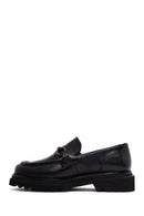 Male Black Leather Casual Loafer | Derimod