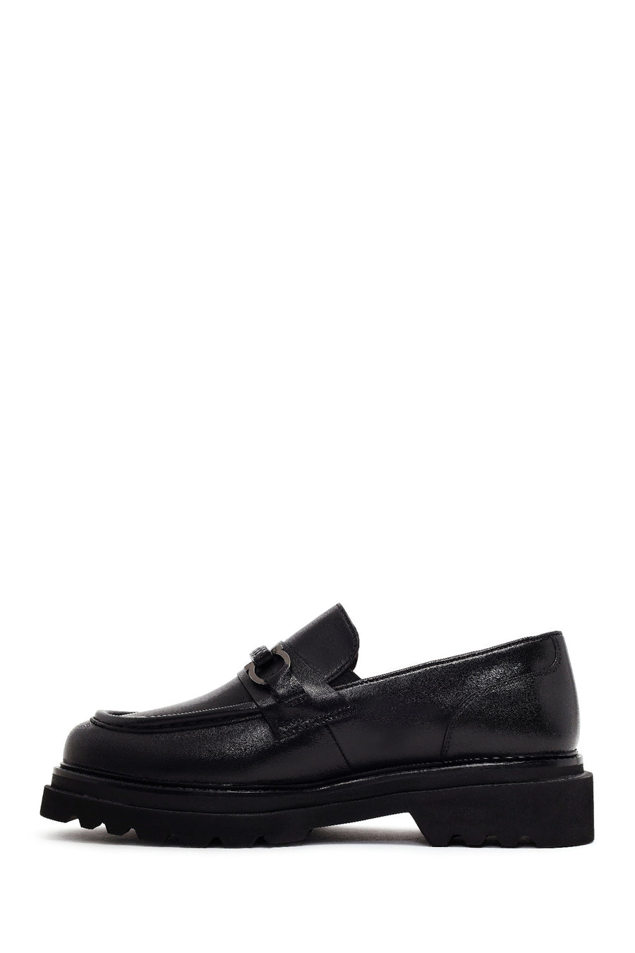 Male Black Leather Casual Loafer