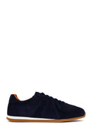 Erkek Lacivert Bağcıklı Süet Deri Sneaker | Derimod