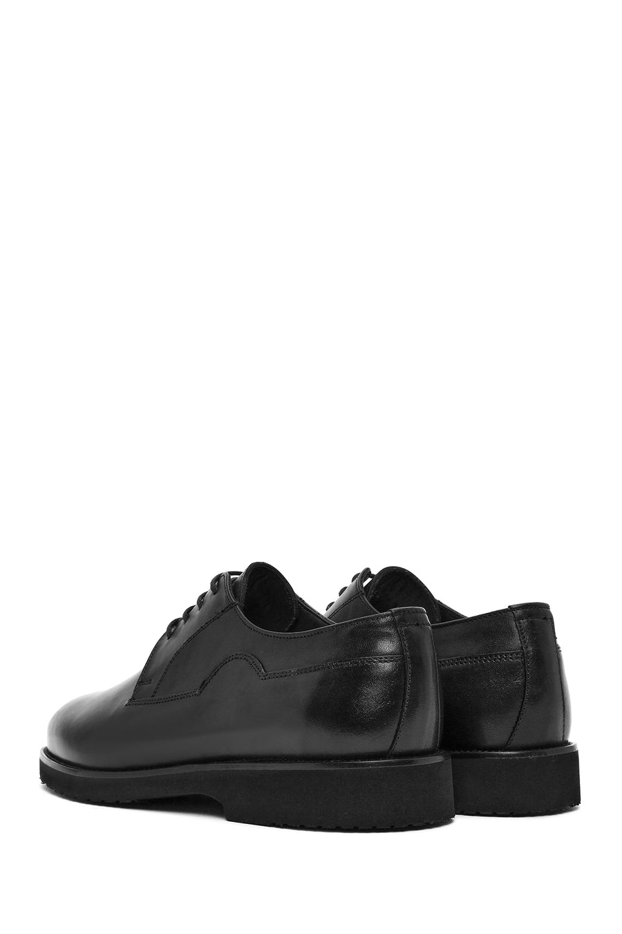 Men's Black Lace-up Leather Casual Shoes