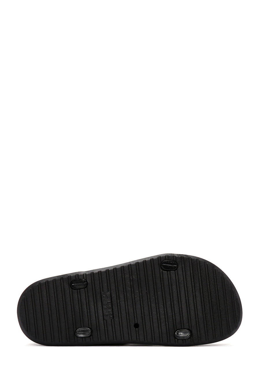 Women's Black Ankle Strap Thick Soled Jelly Sandals