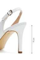 Women's White Leather Heeled Shoes | Derimod